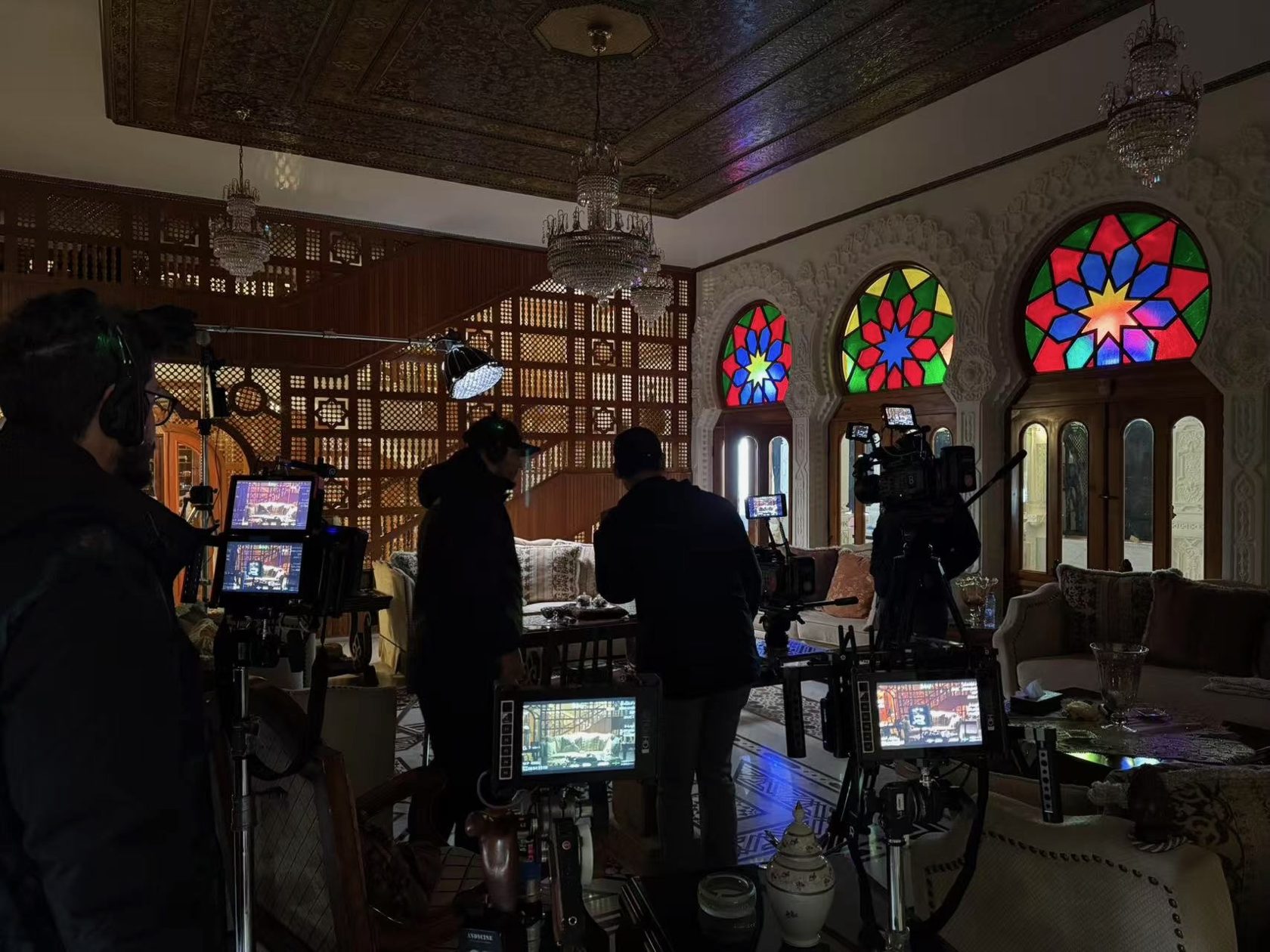 On a production set in Saudi Arabia