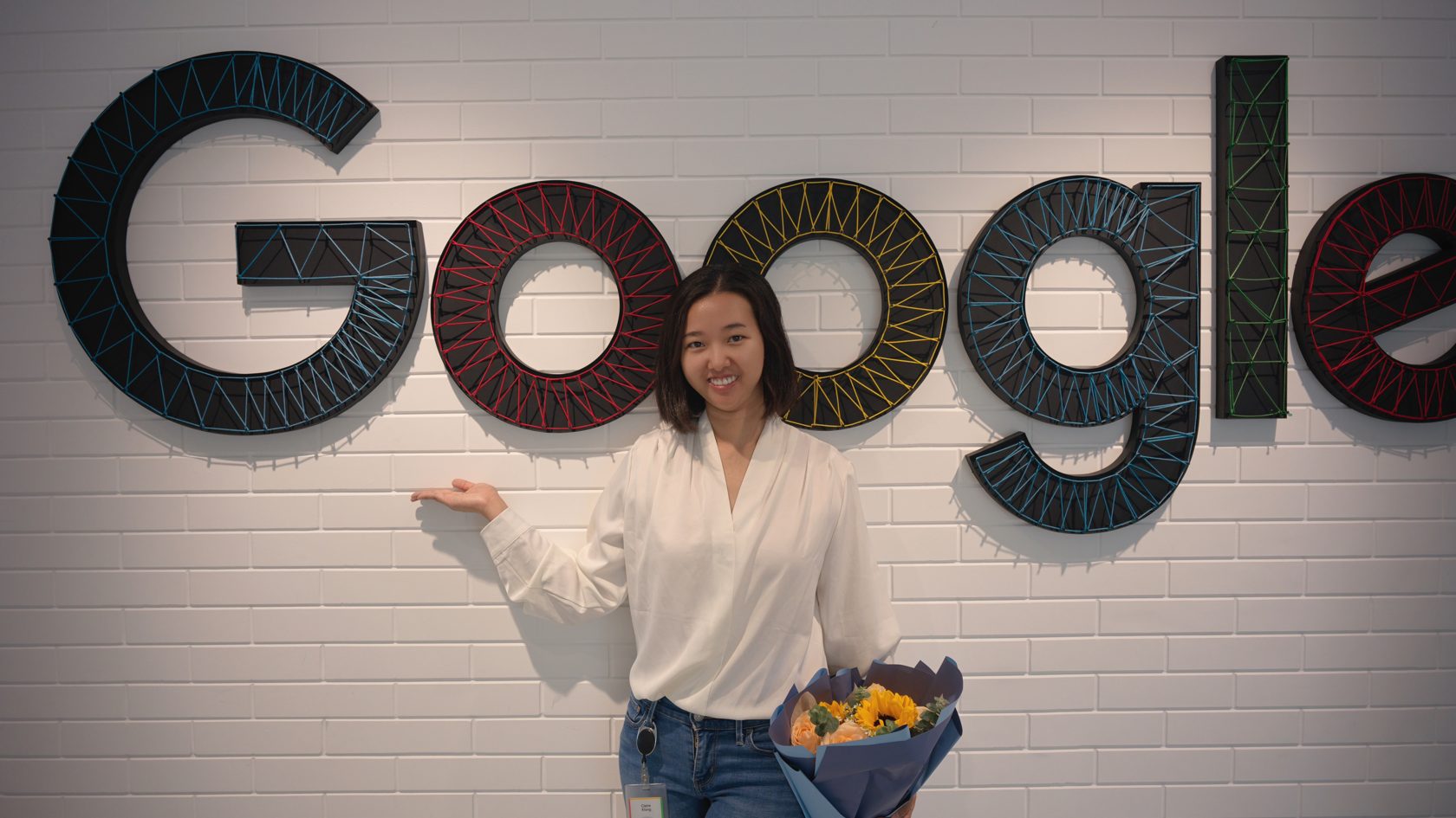 Claire at a Google office
